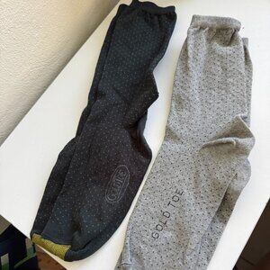 Gold Toe Men’s Dress Socks Lot | Black & Gray Polka Dot Pattern | Size M L